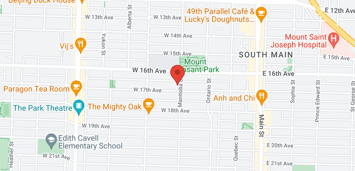 map of 103 W 17TH AVENUE